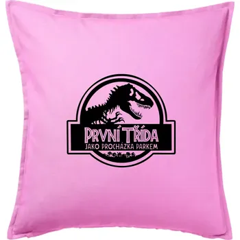 Polštář První třída jako procházka parkem - Polštář 50x50 - 50x50 - Pouze potah ( Růžová )