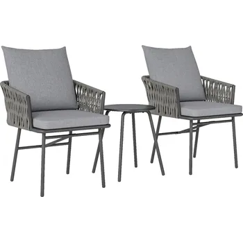 Zahradní sestava Ratanová bistro souprava | šedá