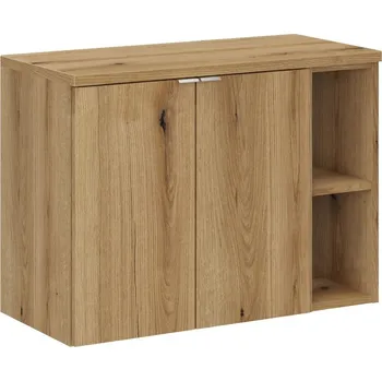 Policová skříň Závěsná skříňka pod umyvadlo Nova Oak I s deskou 80 cm dub evoke