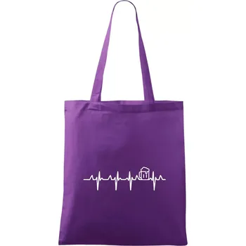 EKG pivo - Taška bavlněná - 42 x 38 cm ( Fialová )
