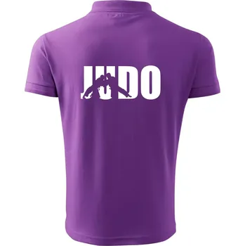 Pánská košile Judo - Nápis - Polokošile pánská Pique Polo 203 - XL ( Fialová )