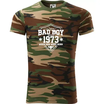 Pánské tričko Bad boy since 1973 - Army CAMOUFLAGE - XS ( Hnědý maskáč )