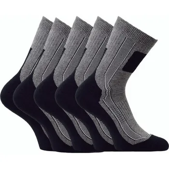 Dámské ponožky OXSOX active unisex jednobarevné bavlněné sportovní froté ponožky šedá 35-38