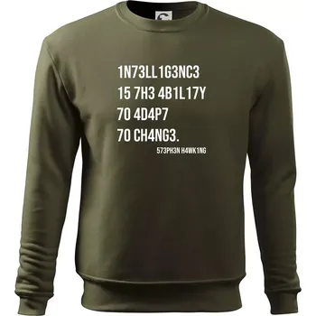 Pánská mikina Test inteligence - Stephen Hawking - Mikina Essential pánská - 2XL ( Military )