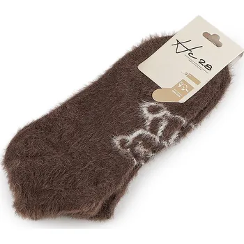 Dámské ponožky Dámské / dívčí ponožky teplé kotníkové, barva 7 hnědá