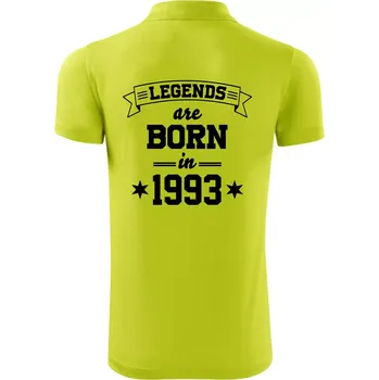 Pánská košile Legends are born in 1993 - Polokošile Victory sportovní (dresovina) - 2XL ( Limetková )