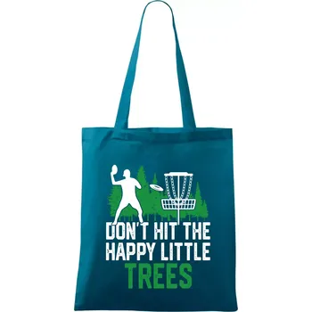 Disc golf happy little trees - Taška bavlněná - 42 x 38 cm ( Petrolejová )