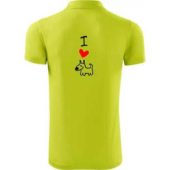 Pánská košile I love dogs - Polokošile Victory sportovní (dresovina) - 2XL ( Limetková )
