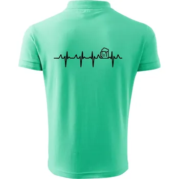 Pánská košile EKG pivo - Polokošile pánská Pique Polo 203 - 4XL ( Mátová )