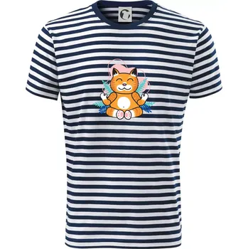 Pánské tričko Mistr v meditaci (Pecka design) - Triko na vodu - XS ( Prouhovaná )