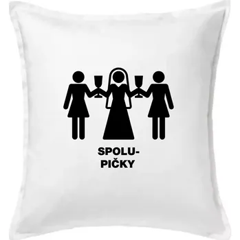 Polštář Spolu pičky (Hana-creative) - Polštář 50x50 - 50x50 - Pouze potah ( Bílá )