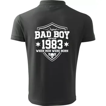 Pánská košile Bad boy since 1983 - Polokošile pánská Pique Polo 203 - 3XL ( Tmavá břidlice (šedá se zeleným nádechem) )