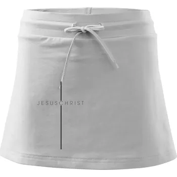 Dámská sukně JesusChrist nápis v kříži - Sportovní sukně - two in one - M ( Bílá )