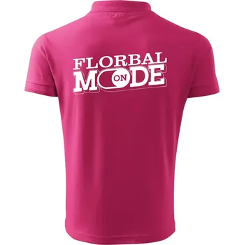 Pánská košile Florbal mode - Polokošile pánská Pique Polo 203 - XL ( Purpurová )