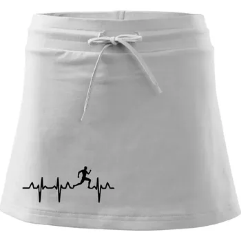 Dámská sukně EKG běžec - muž - Sportovní sukně - two in one - XS ( Bílá )