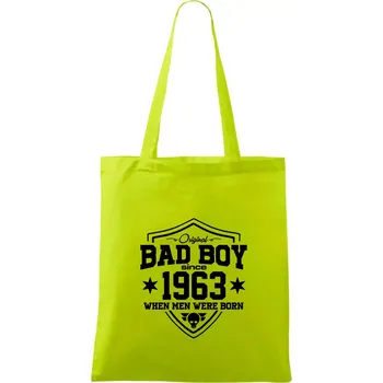Bad boy since 1963 - Taška bavlněná - 42 x 38 cm ( Limetková )
