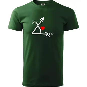 Pánské tričko Matematika láska - Triko extra velké (5-8XL) - 8XL ( Lahvově zelená )