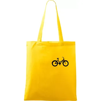 Nákupní taška Obrázek kola na prsu městské kolo - Taška bavlněná - 42 x 38 cm ( Žlutá )
