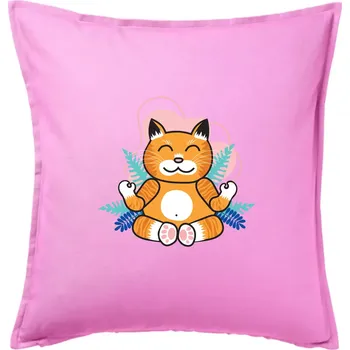 Polštář Mistr v meditaci (Pecka design) - Polštář 50x50 - 50x50 - Pouze potah ( Růžová )