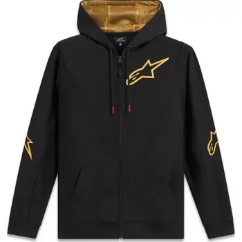 Pánská mikina mikina SESSIONS 3 HOODIE, ALPINESTARS (černá/zlatá, vel. XL)
