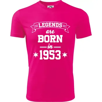 Legends are born in 1953 - Dětské triko sportovní (dresovina) - 158 cm/12 let ( Neon Pink )