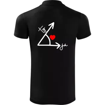 Pánská košile Matematika láska - Polokošile Victory sportovní (dresovina) - M ( Černá )