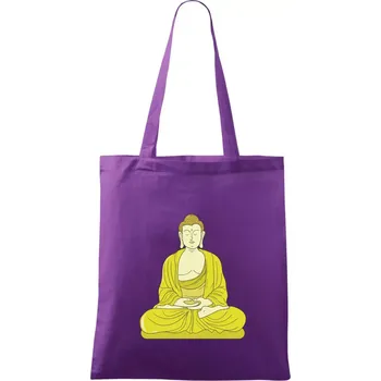 Budha zelenožlutý - Taška bavlněná - 42 x 38 cm ( Fialová )