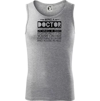 Being a doctor - bike - Tílko pánské Core - 2XL ( Tmavě šedý melír )