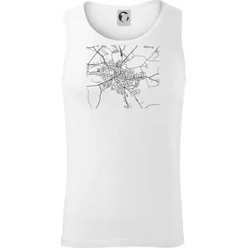 Mapy měst černobílé Klatovy - Tílko pánské Core - 2XL ( Bílá )