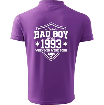 Pánská košile Bad boy since 1993 - Polokošile pánská Pique Polo 203 - 4XL ( Fialová )