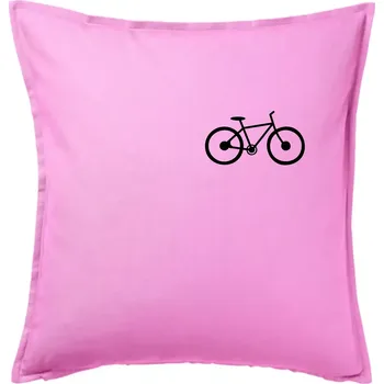 Polštář Obrázek kola na prsu horské kolo - Polštář 50x50 - 50x50 - Pouze potah ( Růžová )