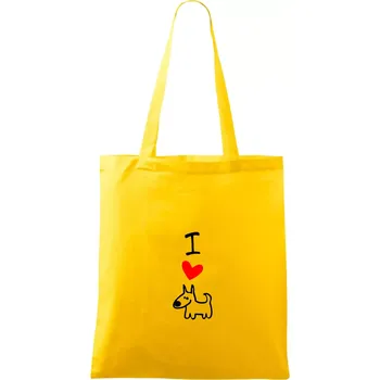 I love dogs - Taška bavlněná - 42 x 38 cm ( Žlutá )