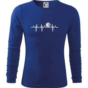 Pánské oblečení EKG basketbal - Triko s dlouhým rukávem FIT-T long sleeve - M ( Královská modrá )