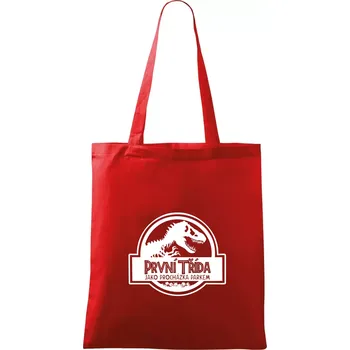 První třída jako procházka parkem - Taška bavlněná - 42 x 38 cm ( Červená )