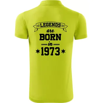 Pánská košile Legends are born in 1973 - Polokošile Victory sportovní (dresovina) - L ( Limetková )