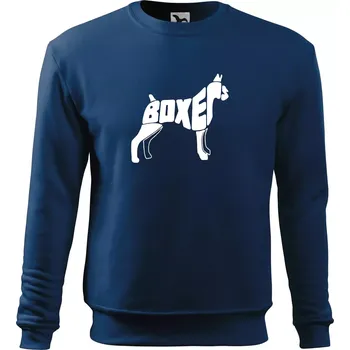 Pánská mikina Boxer nápis v těle - Mikina Essential pánská - L ( Půlnoční modrá )