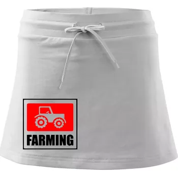 Dámská sukně Farming traktor logo - Sportovní sukně - two in one - M ( Bílá )
