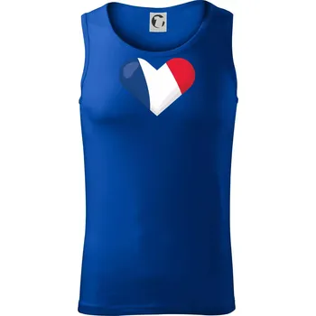 Francouzská vlajka srdce - Tílko pánské Core - 2XL ( Královská modrá )
