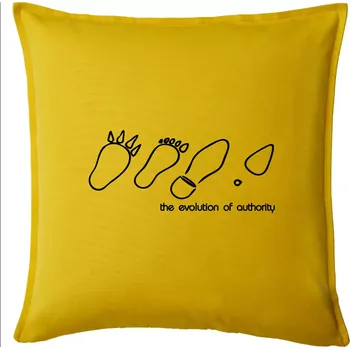Polštář Evolution of authority - Polštář 50x50 - 50x50 - Pouze potah ( Žlutá )