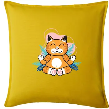 Polštář Mistr v meditaci (Pecka design) - Polštář 50x50 - 50x50 - Pouze potah ( Žlutá )