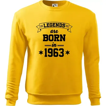 Pánská mikina Legends are born in 1963 - Mikina Essential pánská - XL ( Žlutá )