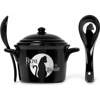hrnek se lžičkou ALCHEMY GOTHIC - Feline Hungry