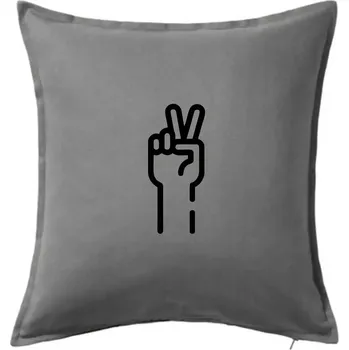 Polštář Nůžky ikona - Polštář 50x50 - 50x50 - Pouze potah ( Tmavě šedý melír )