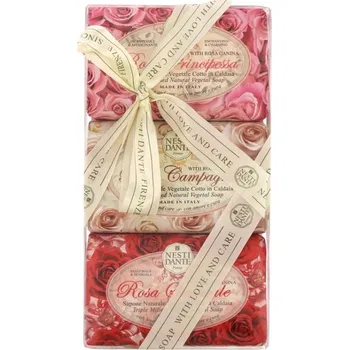 Mýdlo Nesti Dante Rosa mýdla 3x150 g