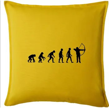 Polštář Evoluce lukostřelba - Polštář 50x50 - 50x50 - Pouze potah ( Žlutá )