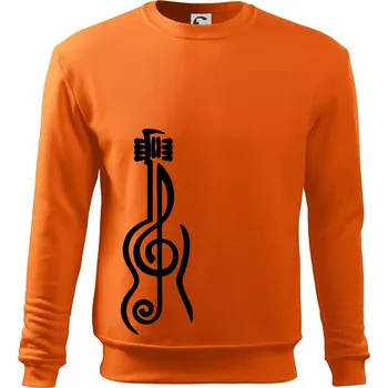 Pánská mikina Houslový klíč kytara - Mikina Essential pánská - M ( Oranžová )
