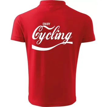 Pánská košile Enjoy Cycling - Polokošile pánská Pique Polo 203 - M ( Červená )