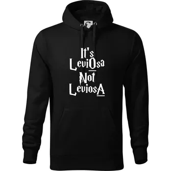 Pánská mikina Leviosa not Levjosa - Mikina pánská Cape s kapucí - 5XL ( Černá )