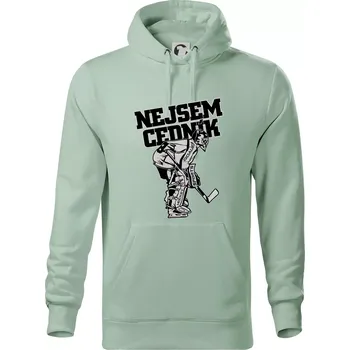 Pánská mikina Nejsem cedník - Mikina pánská Cape s kapucí - 4XL ( Sage )