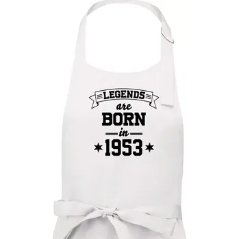 Kuchyňská zástěra Legends are born in 1953 - Pánská zástěra na vaření - Univerzální velikost ( Bílá )